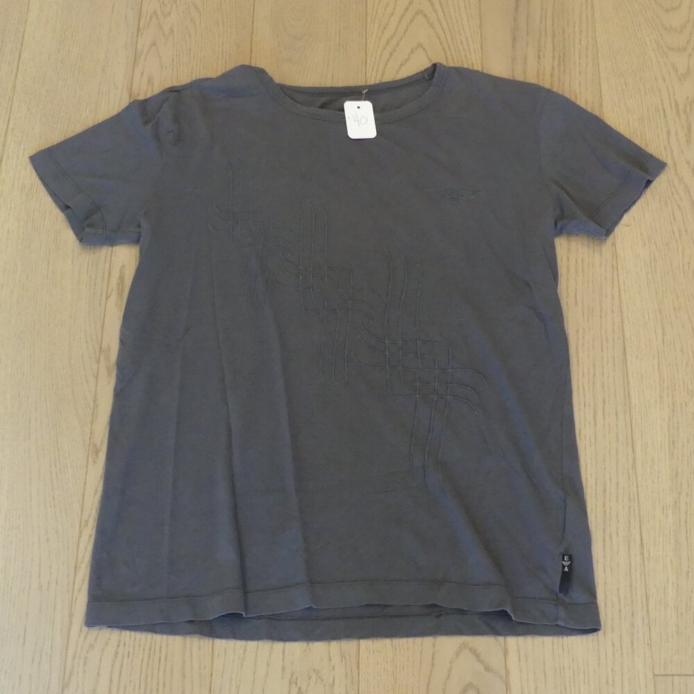 Emporio Armani EA7 Tonal Logo Graphic T-Shirt XL Charcoal Gray